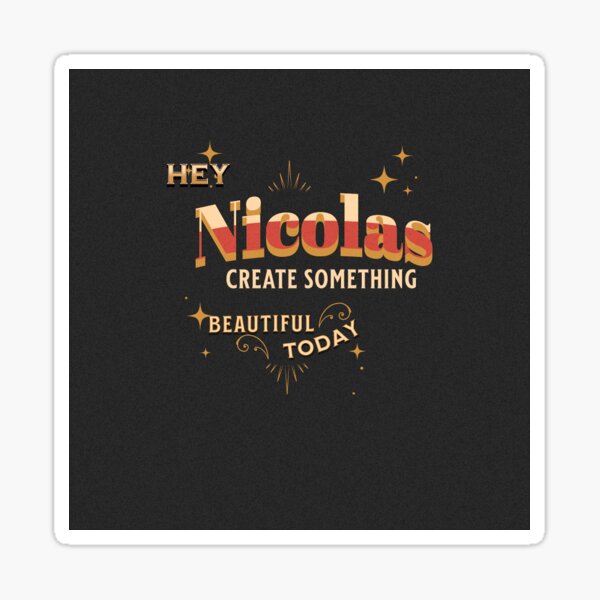 Item preview, Nicolas Create Something designed and sold by RSpoint125.