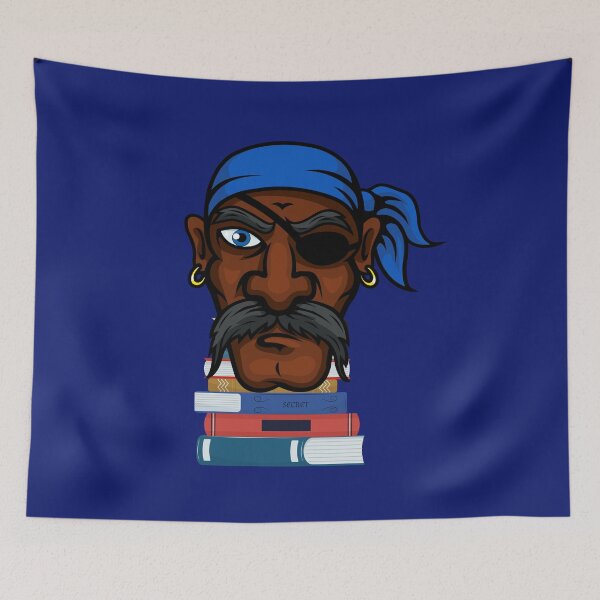 Item preview, Book Pirate Blue Bandana designed and sold by tmdaliggr.