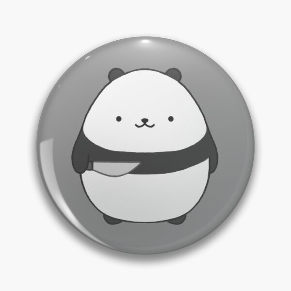 Item preview, stabby panda (grey bg) designed and sold by DesignByJennyyy.