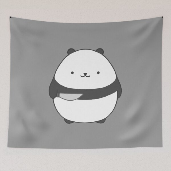 Item preview, stabby panda (grey bg) designed and sold by DesignByJennyyy.