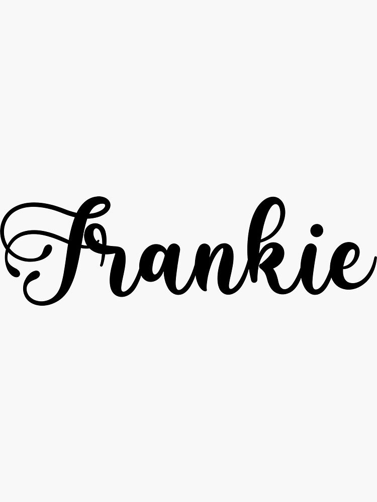 frankie-name-handwritten-calligraphy-sticker-for-sale-by