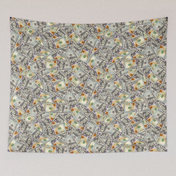Item preview, Randomly scattered US paper money. Obverse of a 100 dollars note designed and sold by GAleksS.