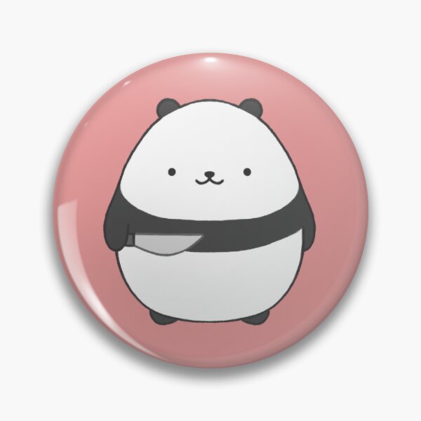 Item preview, stabby panda (light red bg) designed and sold by DesignByJennyyy.