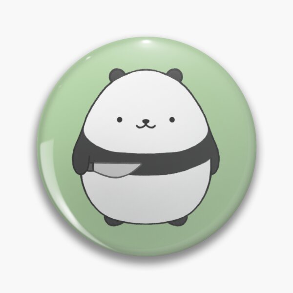 Item preview, stabby panda (green bg) designed and sold by DesignByJennyyy.
