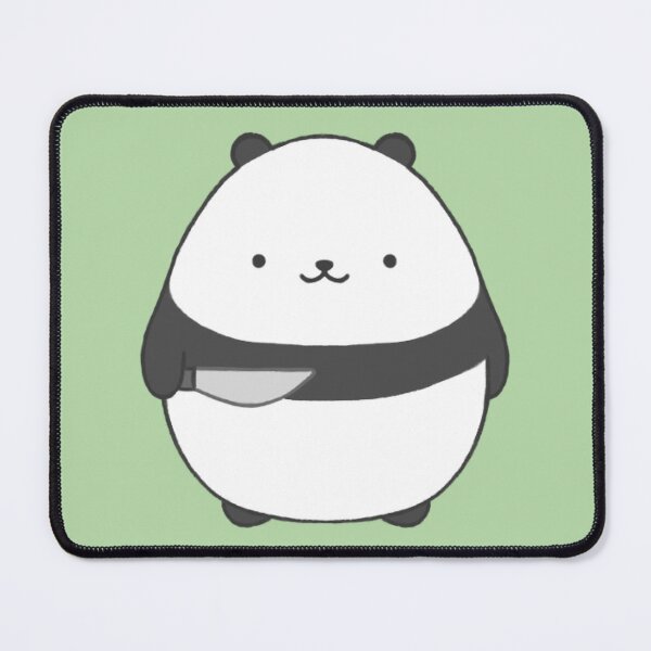 Item preview, stabby panda (green bg) designed and sold by DesignByJennyyy.
