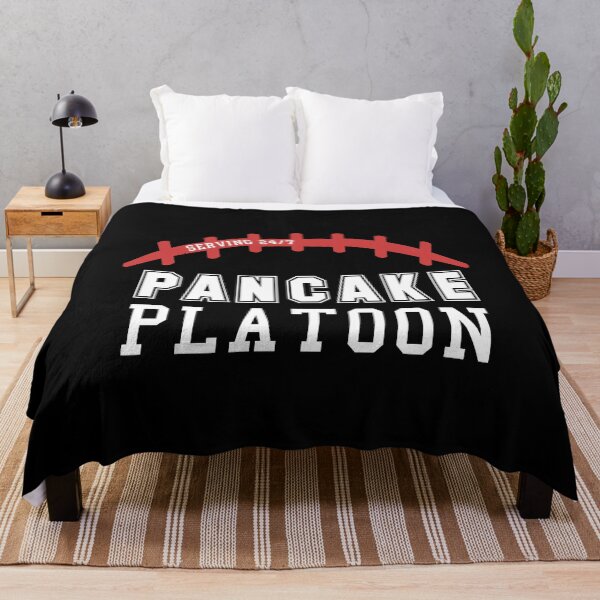 Item preview, Pancake Platoon Serving 24/7 | Linemen Football design designed and sold by Merchking1.