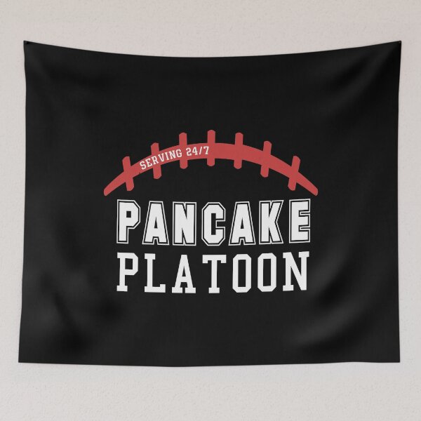 Item preview, Pancake Platoon Serving 24/7 | Linemen Football design designed and sold by Merchking1.