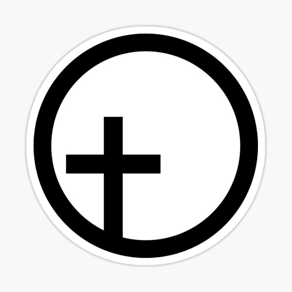 CHRISTIAN SYMBOL CROSS BLACK CATHOLIC PROTESTANT VINYL STICKER DECAL  RELIGION