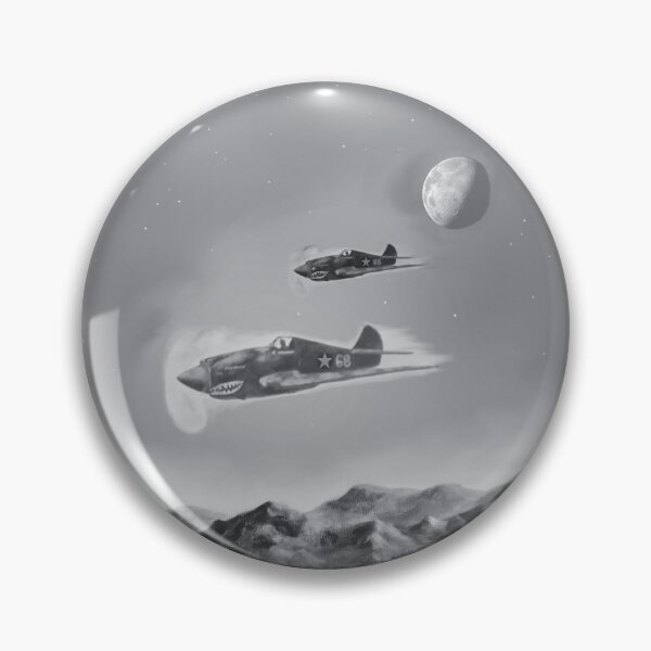 Artikelvorschau, Wingman P-40 Warhawk Schwarz und Weiß entworfen und verkauft von CheranY.