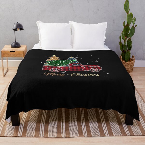 Item preview, Merry Christmas Leopard Buffalo Truck Tree Red Plaid designed and sold by AmapolaSerrato.