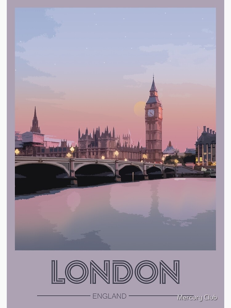 Artwork view, Travel to London designed and sold by Mercury Club