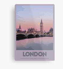 London Travel Poster Metal Print