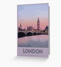 London Travel Poster Greeting Card