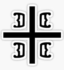 Serbian cross Sticker