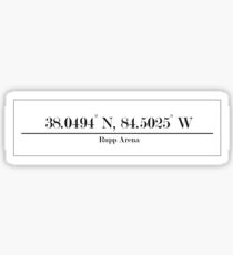 University of Kentucky - Rupp Arena Coordinates Sticker