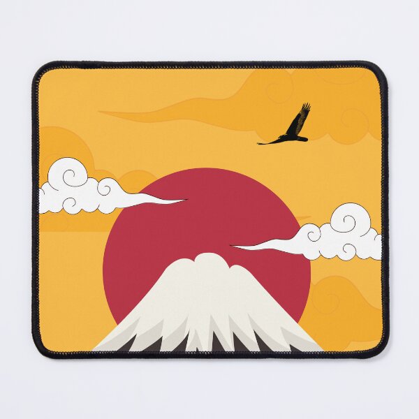 Item preview, Japanese Fuji Mountain Sunrise Sunset. Yellow And Black designed and sold by risingrocket.