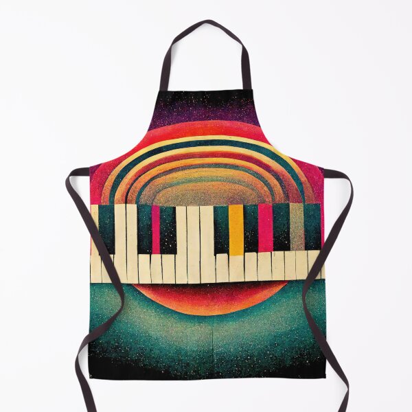 Item preview, Psychedelic Piano Keyboard Print designed and sold by ThePurpleMelon.
