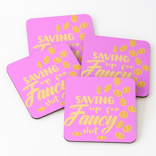 Item preview, Saving up for fancy shit gold coins giggle money aesthetic print designed and sold by Novel-ty.