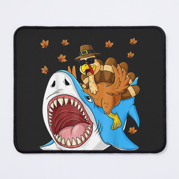 Item preview, Thanksgiving Turkey Riding Shark Funny Toddler Boys Kids New designed and sold by WyenaCamper.