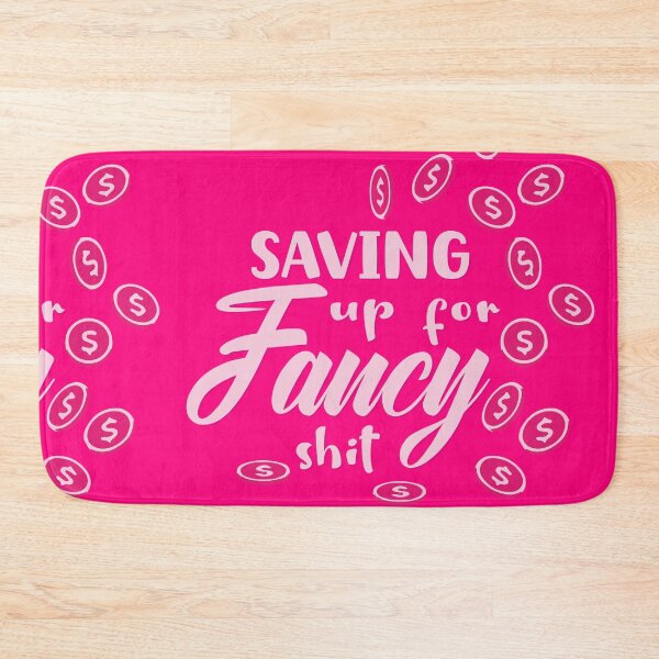 Item preview, Saving up for fancy shit gold coins giggle money hot pink aesthetic print designed and sold by Novel-ty.