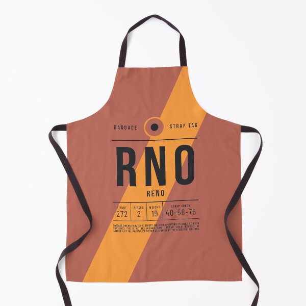 Aperçu de l'œuvre Étiquette de bagage E - RNO Reno Nevada USA créée et vendue par VoodooCircus.