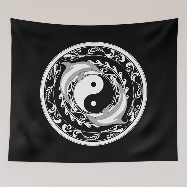 Item preview, Yin Yang Dolphins designed and sold by NicGrayGraphic.