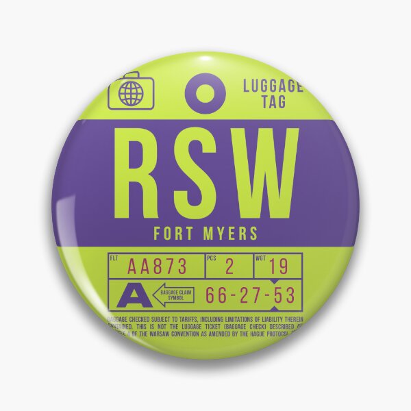 Item preview, Luggage Tag B - RSW Fort Myers Florida USA designed and sold by VoodooCircus.