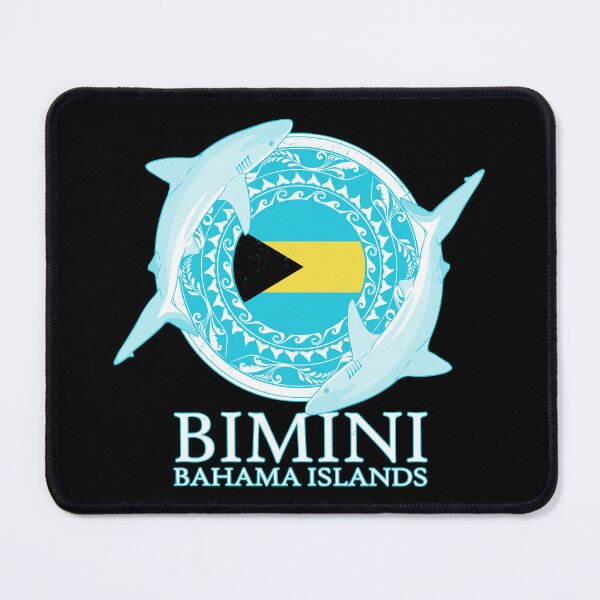 Item preview, Caribbean reef shark Bimini Bahamas flag designed and sold by NicGrayGraphic.