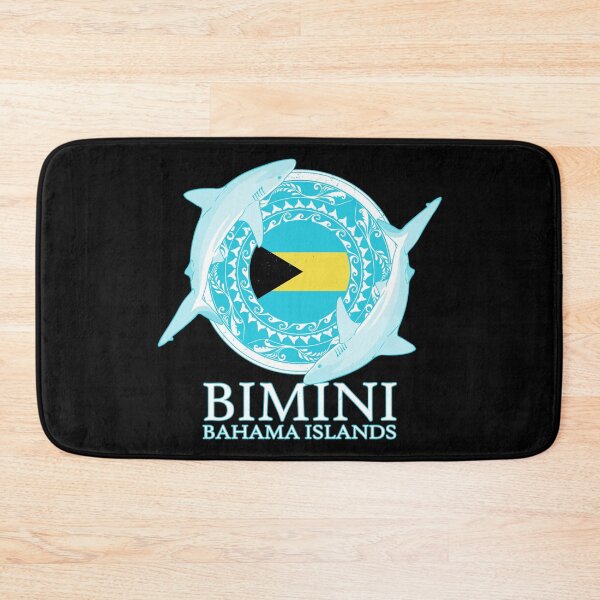 Item preview, Caribbean reef shark Bimini Bahamas flag designed and sold by NicGrayGraphic.