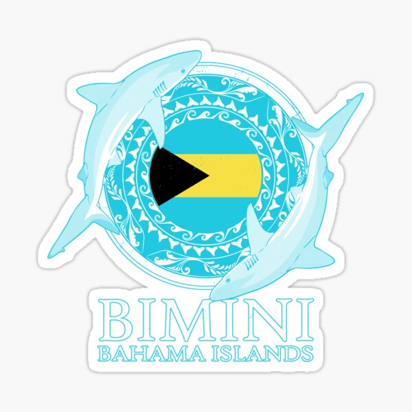 Karibischer Riffhai Bimini Bahamas Flagge Sticker