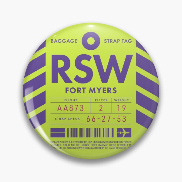 Item preview, Luggage Tag D - RSW Fort Myers Florida USA designed and sold by VoodooCircus.