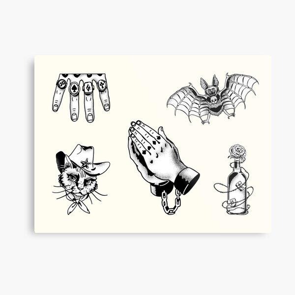 Tattoo Flash Sheet Posters for Sale  Redbubble
