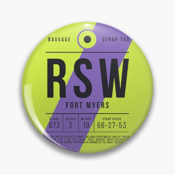 Item preview, Luggage Tag E - RSW Fort Myers Florida USA designed and sold by VoodooCircus.
