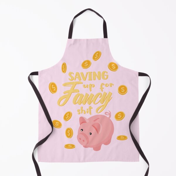 Item preview, Saving up for fancy shit gold coins giggle money funny pink piggy bank designed and sold by Novel-ty.