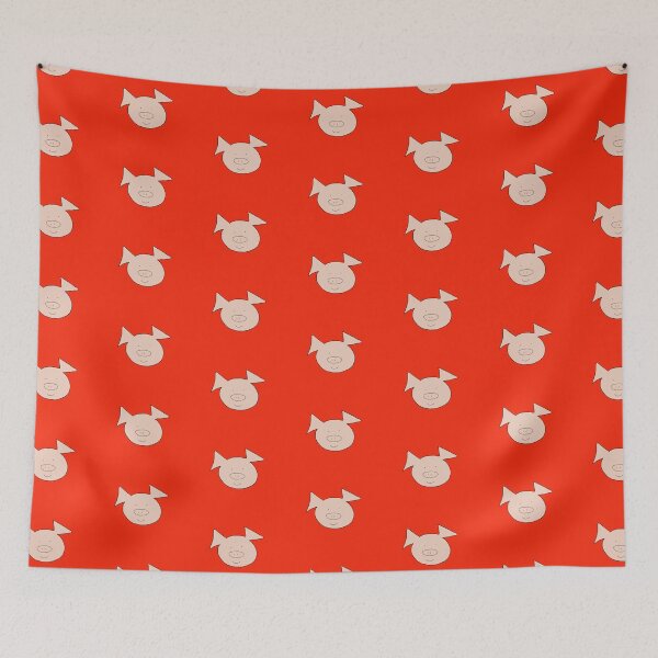Aperçu de l'œuvre Visage De Cochon Mignon Heureux, Orange. Content créée et vendue par PiggingJapan.