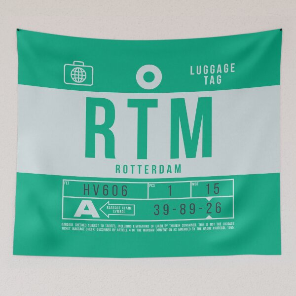 Aperçu de l'œuvre Luggage Tag B - RTM Rotterdam Netherlands créée et vendue par VoodooCircus.