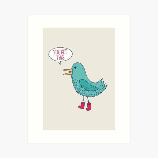 A Little Bird Told Me” Watercolor Print Sticker Envelope Seal