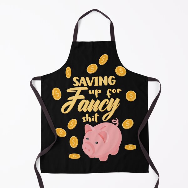 Item preview, Saving up for fancy shit gold coins giggle money funny black piggy bank designed and sold by Novel-ty.