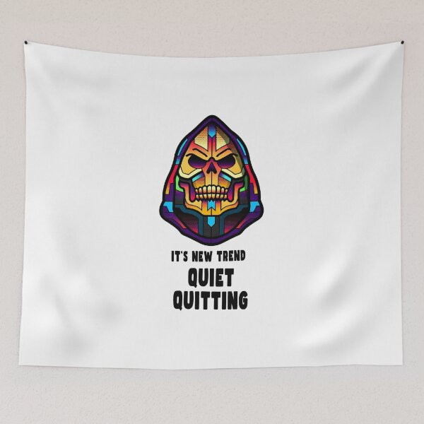 Item preview, Quiet Quitting Hoodie Skull designed and sold by PodiShawna.