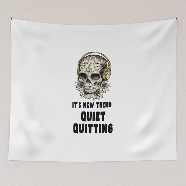 Item preview, Quiet Quitting Music Skull designed and sold by PodiShawna.