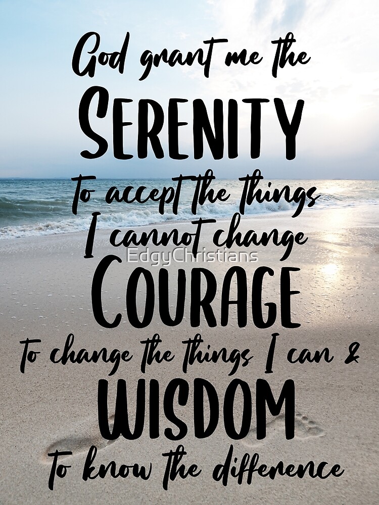 Serenity Prayer #8 Bible Verse Religious Christian Scripture 