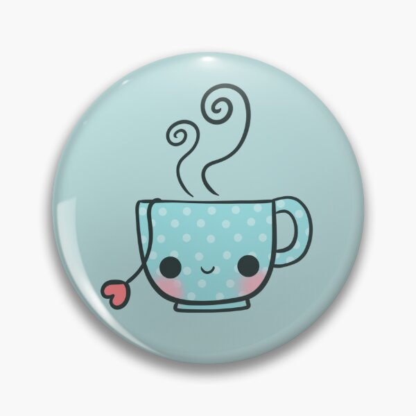 Item preview, Kawaii Teacup - Cute Cup of Tea designed and sold by FreyaDraws.