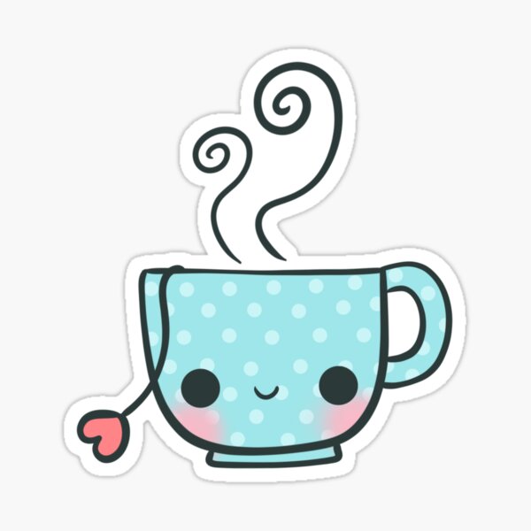 Item preview, Kawaii Teacup - Cute Cup of Tea designed and sold by FreyaDraws.