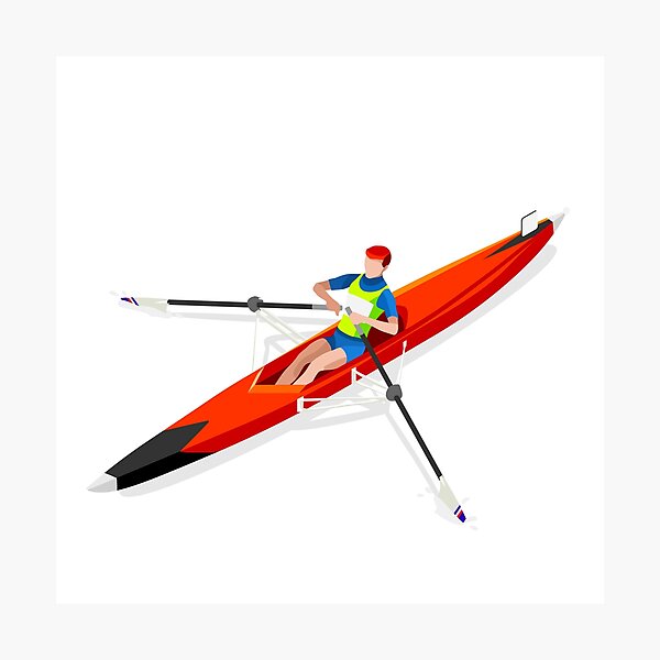 Item preview, Canoe Rowing Single Athlete Sport designed and sold by aurielaki.