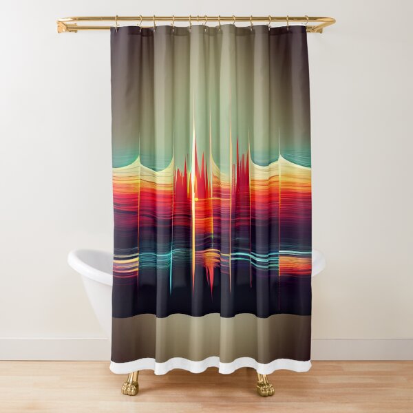 Sound Waves 5 Shower Curtain