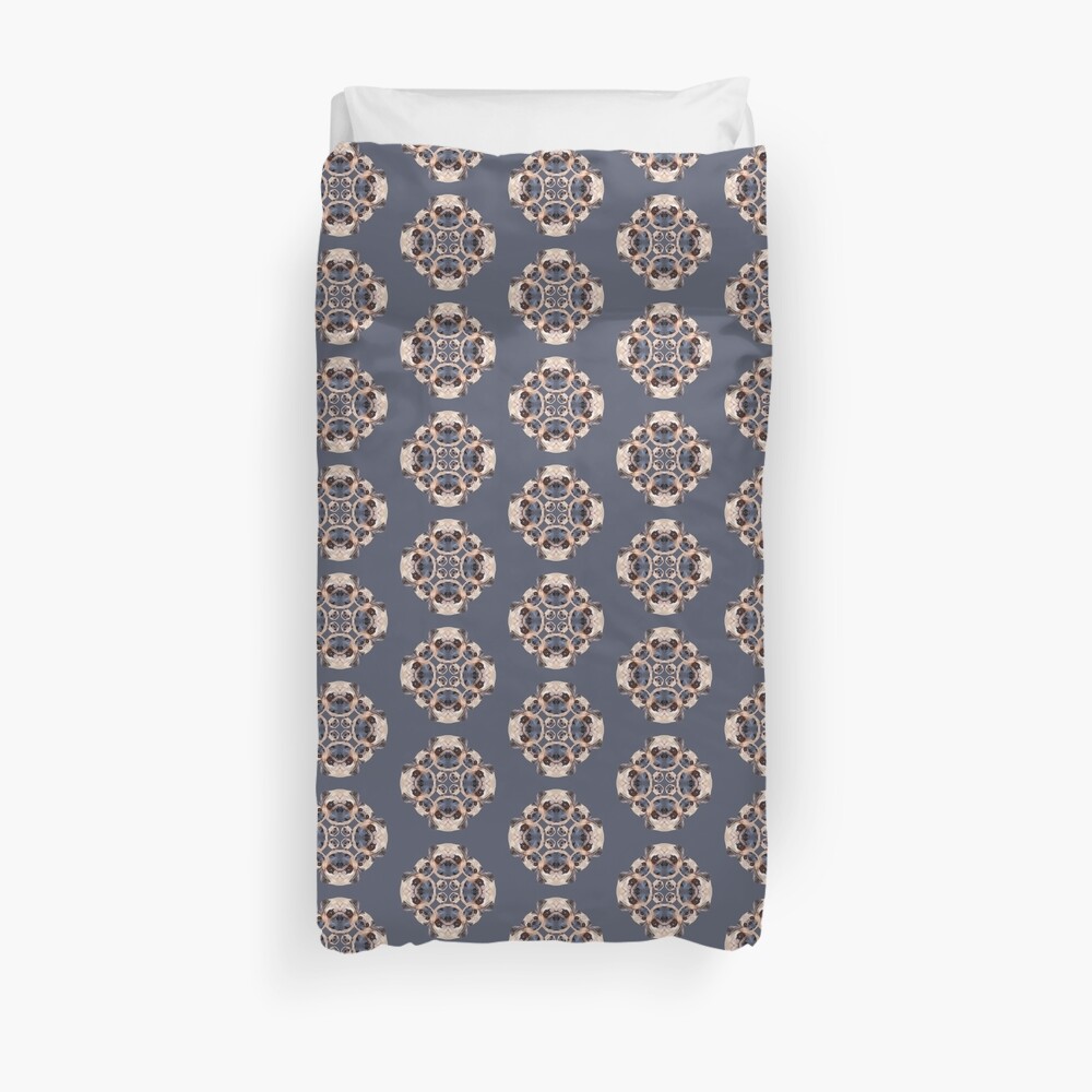 Pug Kaleidoscope Duvet Cover