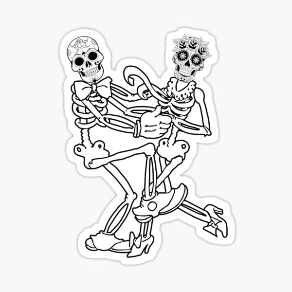 Dancing Skeletons Sticker For Sale By VisionOne Redbubble