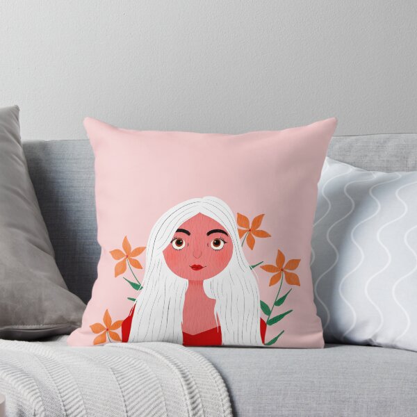 Item preview, Woman with flowers Spring Art Illustration  designed and sold by NAYANA S KUMAR.