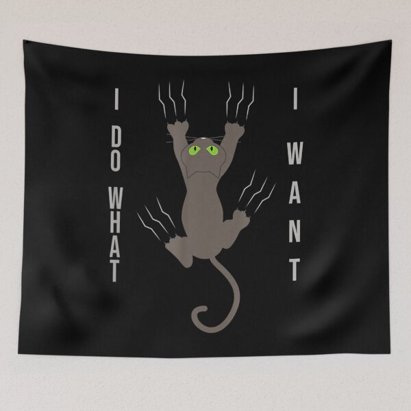 Item preview, I Do What I Want Cat Scratch Funny Cat Design  designed and sold by vergiebee.