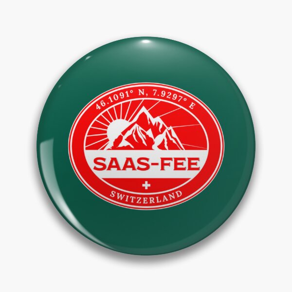 Item preview, Saas-Fee, Switzerland. Outdoor Seal with Coordinates _amp_ Swiss Flag   designed and sold by SiennaGemma.